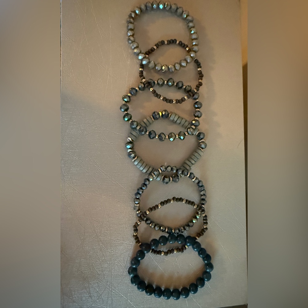 Elegant Beaded Bracelet Set Stack
